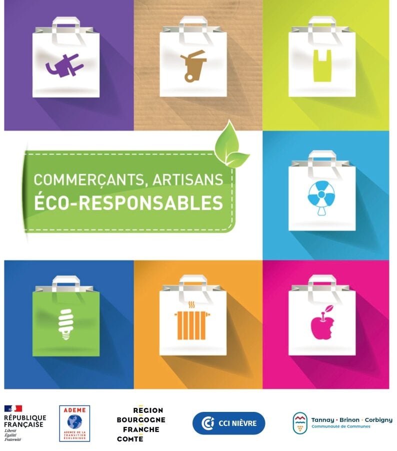 Logo du label « Commerçants, Artisans Éco-Responsables » décerné par la CCI de la Nièvre