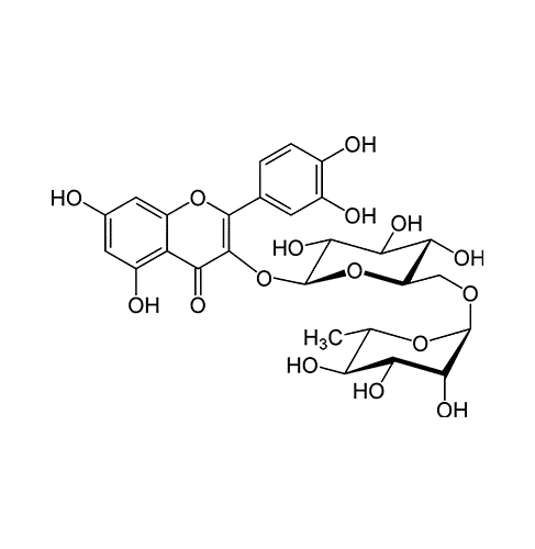 Représentation d’une molécule de rutine, ou rutoside
